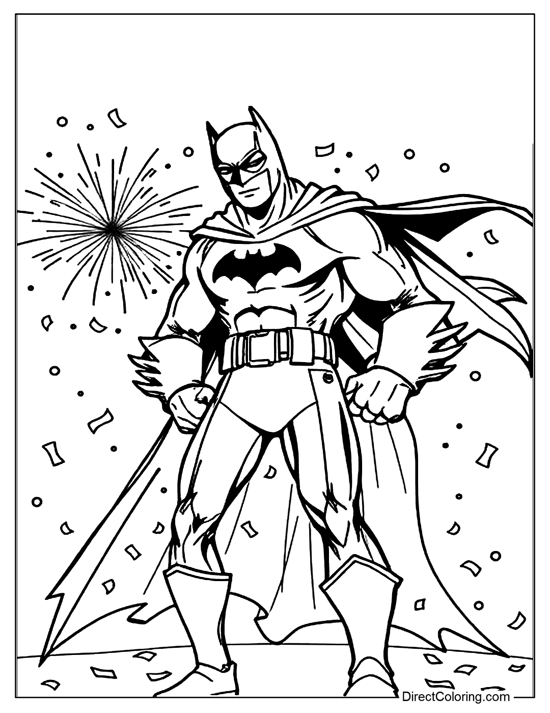 Free Batman Coloring Page